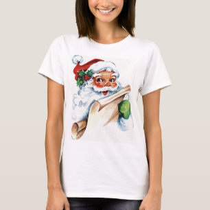 Santa-Gesicht-Wasserfarbe-Schlabber-T-Shirt für Da T-Shirt
