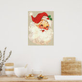 Santa-Gesichtsausdruck Poster (Küche)