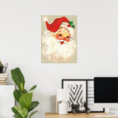 Santa-Gesichtsausdruck Poster (Heimbüro)