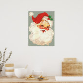 Santa-Gesichtsausdruck Poster (Küche)