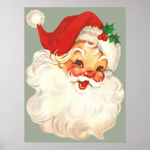 Santa-Gesichtsausdruck Poster