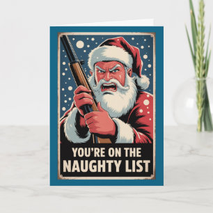 Santa-Gewehr-Unartigkeitsliste Benutzerdefiniertes Karte