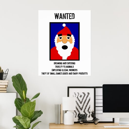 Santa Gewollt Poster (Heimbüro)