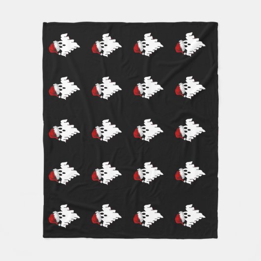 Santa Ghost Fleecedecke (Vorderseite)