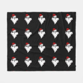 Santa Ghost Fleecedecke (Vorderseite (Horizontal))