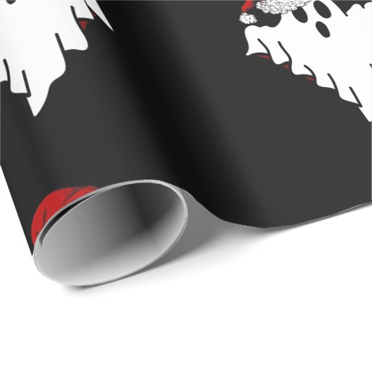 Santa Ghosts Geschenkpapier (Rolleneckpunkt)