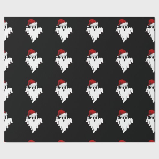 Santa Ghosts Geschenkpapier (Saum)