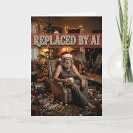 Santa gibt auf KI-Ersatz Lustige Weihnachten Karte
