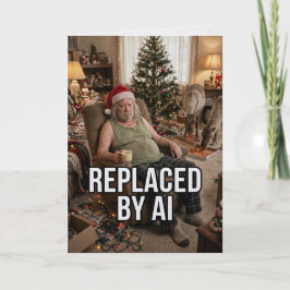 Santa gibt auf KI-Ersatz Lustige Weihnachten Karte