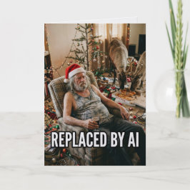 Santa gibt auf KI-Ersatz Lustige Weihnachten Karte