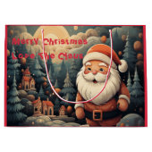 Santa Gift Bag - "Frohe Weihnachtsfeier, Der Klaus Große Geschenktüte (Vorderseite)