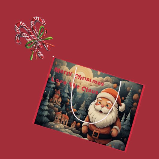 Santa Gift Bag - "Frohe Weihnachtsfeier, Der Klaus Große Geschenktüte