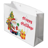 Santa Gift Bag Große Geschenktüte (Rückseite Schrägansicht)