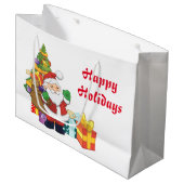 Santa Gift Bag Große Geschenktüte (Vorderseite Schrägansicht)