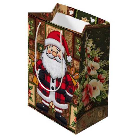 Santa Gift Bag Mittlere Geschenktüte (Rückseite Schrägansicht)