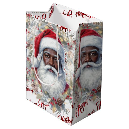 Santa Gift Bag Mittlere Geschenktüte (Rückseite Schrägansicht)