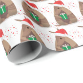 Santa Gift Gift Armadillo Texas Geschenkpapier (Rolleneckpunkt)