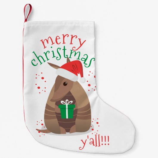 Santa Gift Gift Armadillo Texas Kleiner Weihnachtsstrumpf (Vorderseite)