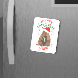 Santa Gift Gift Armadillo Texas Magnet