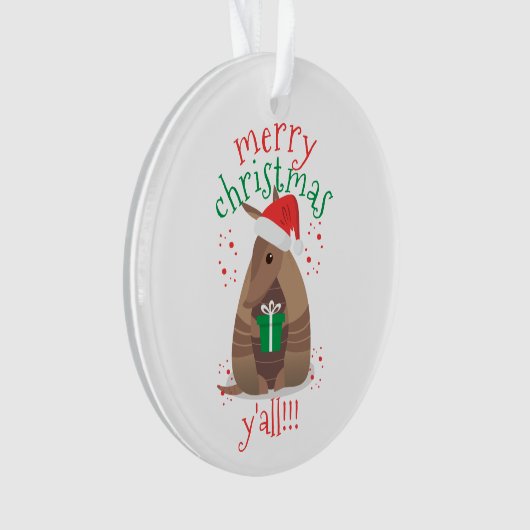 Santa Gift Gift Armadillo Texas Ornament (Vorderseite)