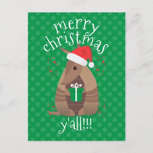 Santa Gift Gift Armadillo Texas Postkarte (Vorderseite)