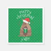 Santa Gift Gift Armadillo Texas Serviette (Vorderseite)