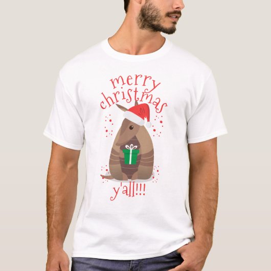 Santa Gift Gift Armadillo Texas T-Shirt (Vorderseite)