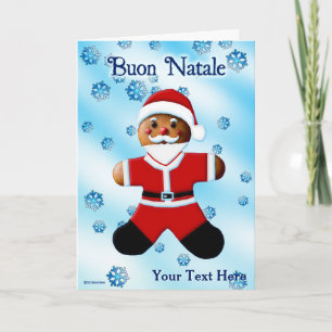 Santa Gingerbread - Buon Natale Karte