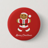 Santa Gingerbread Man | Button (Vorderseite)