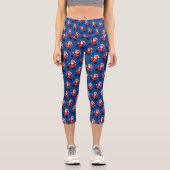 Santa Gingerbread Man Capri Leggings (Vorderseite)