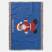 Santa Gingerbread Man Decke (Vorderseite Vertikal)