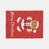 Santa Gingerbread Man | Fleece Blanket (Vorderseite (Horizontal))