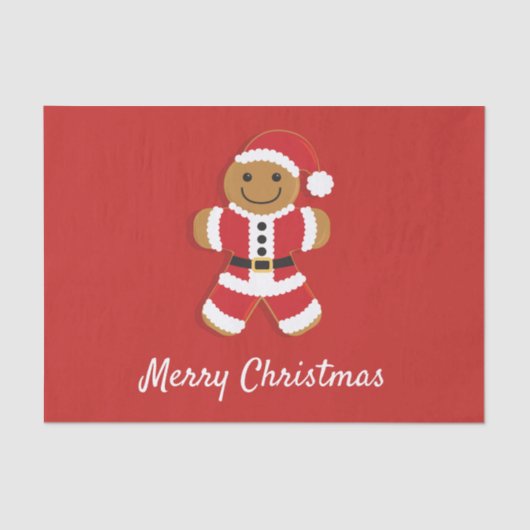 Santa Gingerbread Man | Gewebepapier Seidenpapier (Vorderseite)