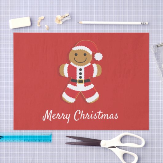 Santa Gingerbread Man | Gewebepapier Seidenpapier (Handwerk)