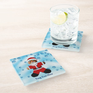 Santa Gingerbread Man Glasuntersetzer