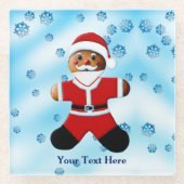 Santa Gingerbread Man Glasuntersetzer (Vorderseite)