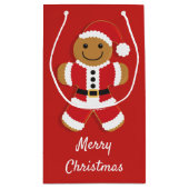 Santa Gingerbread Man | Kleine Geschenktasche Geschenktüte (Rückseite)