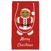 Santa Gingerbread Man | Kleine Geschenktasche Geschenktüte (Vorderseite)