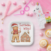 Santa Gingerbread man Paper Plate Pappteller (Party)