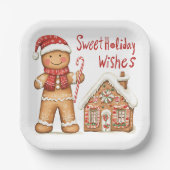 Santa Gingerbread man Paper Plate Pappteller (Vorderseite)