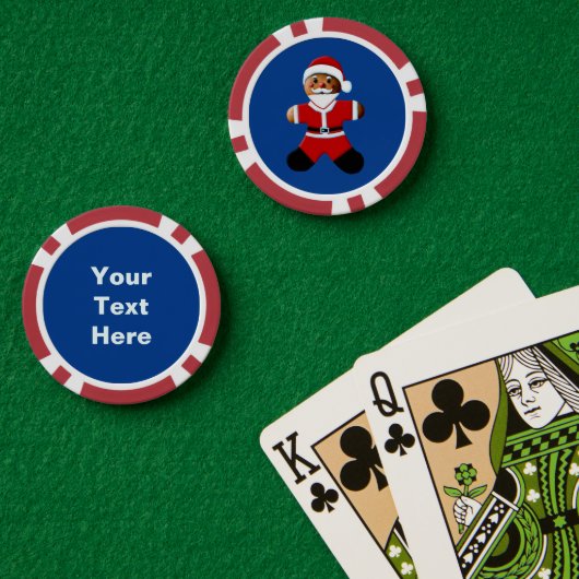 Santa Gingerbread Man Pokerchips (Pokertisch (doppelt))