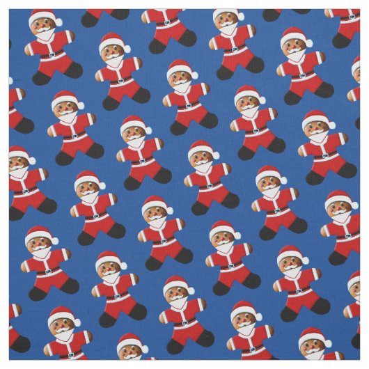 Santa Gingerbread Man Stoff (Muster)