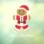 Santa Gingerbread Mann Weihnachten Fensteraufkleber (Blatt 3)