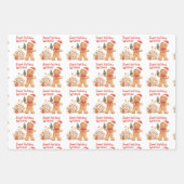 Santa Gingerbread Mann Weihnachten Geschenkpapier Set (Vorderseite 3)
