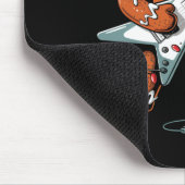 Santa Gingerbread Playing Guitar Funny Christmas P Mousepad (Ecke)