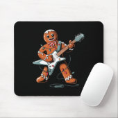 Santa Gingerbread Playing Guitar Funny Christmas P Mousepad (Mit Mouse)