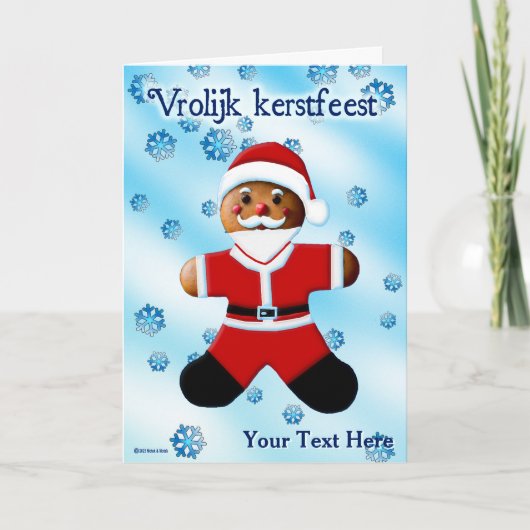 Santa Gingerbread - Vrolijk kerstest Karte (Vorderseite)