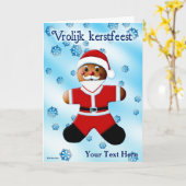 Santa Gingerbread - Vrolijk kerstest Karte (Gelbe Blume)