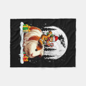 Santa Gingerbrei Riding Guinea Schweinefilet Weihn Fleecedecke (Vorderseite (Horizontal))