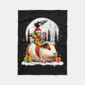 Santa Gingerbrei Riding Guinea Schweinefilet Weihn Fleecedecke (Vorderseite)